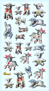 Softy Stickers bunt, Schafe